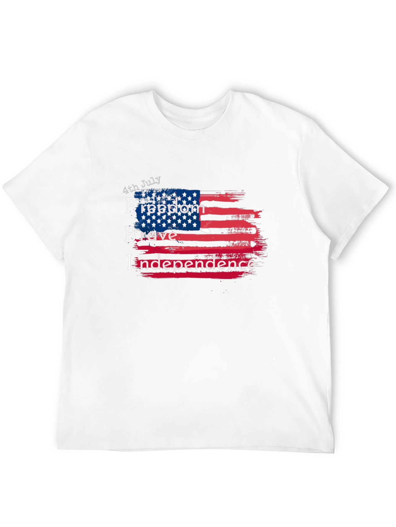 Patriotic 4th July T-Shirt: Freedom Brave Independence Design