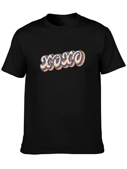 Retro XOXO Graphic Tee - Hugs and Kisses T-Shirt
