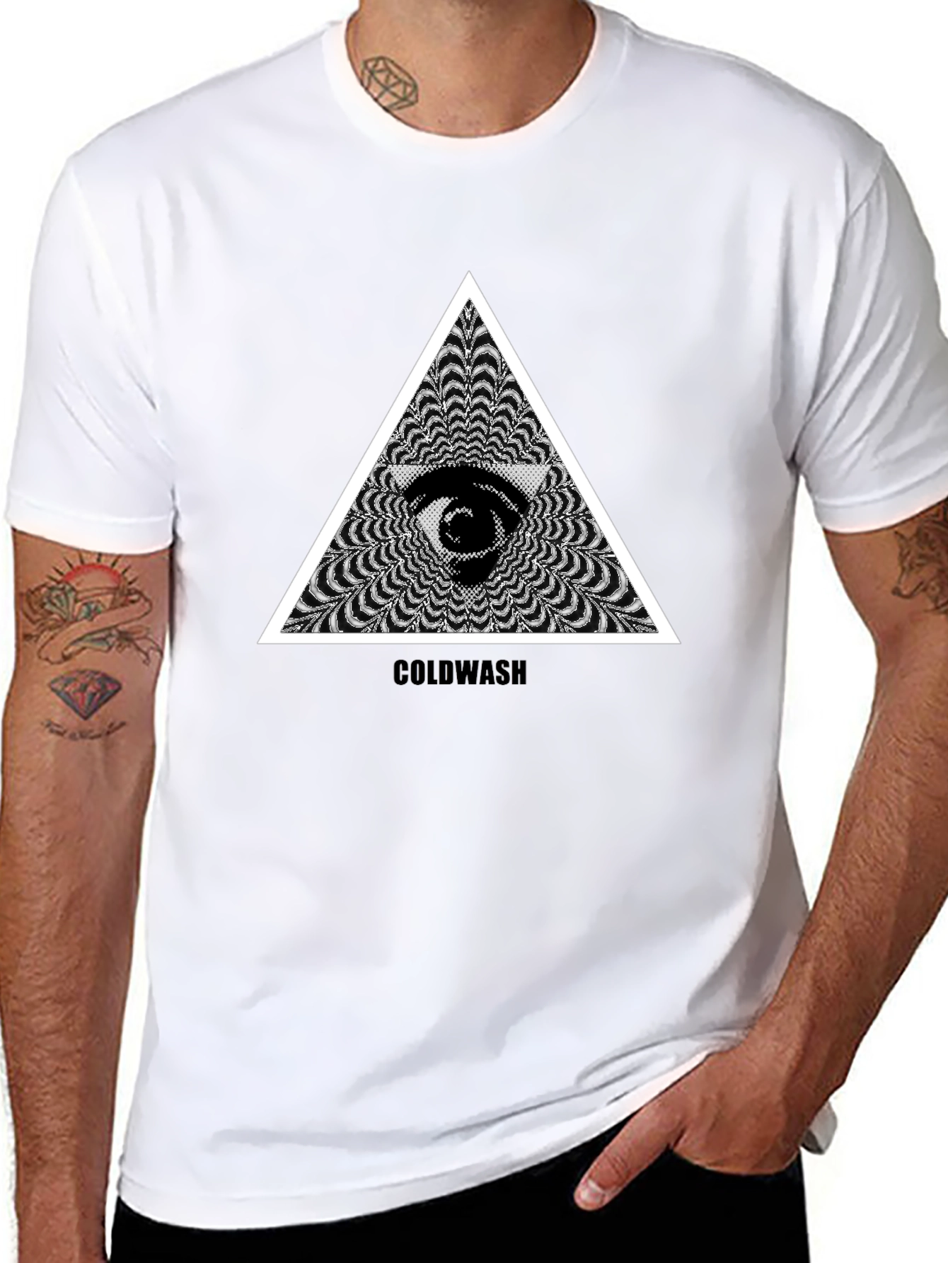 Mystic Eye Triangle Graphic Black T-Shirt