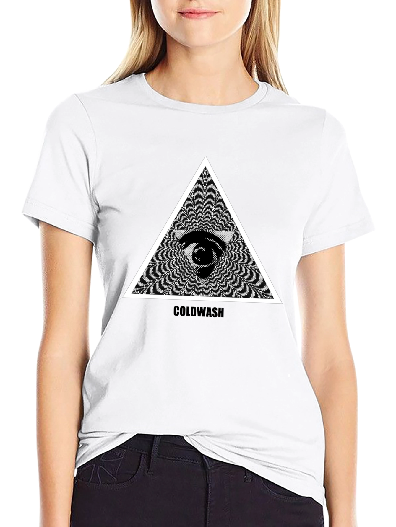 Mystic Eye Triangle Graphic Black T-Shirt