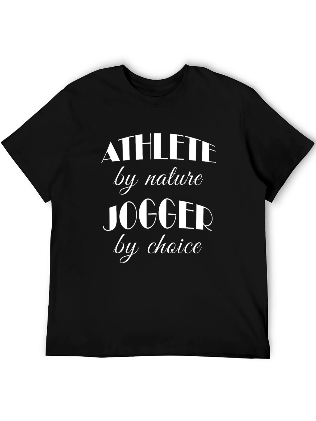 Athlete Jogger T-Shirt - Black Casual Tee