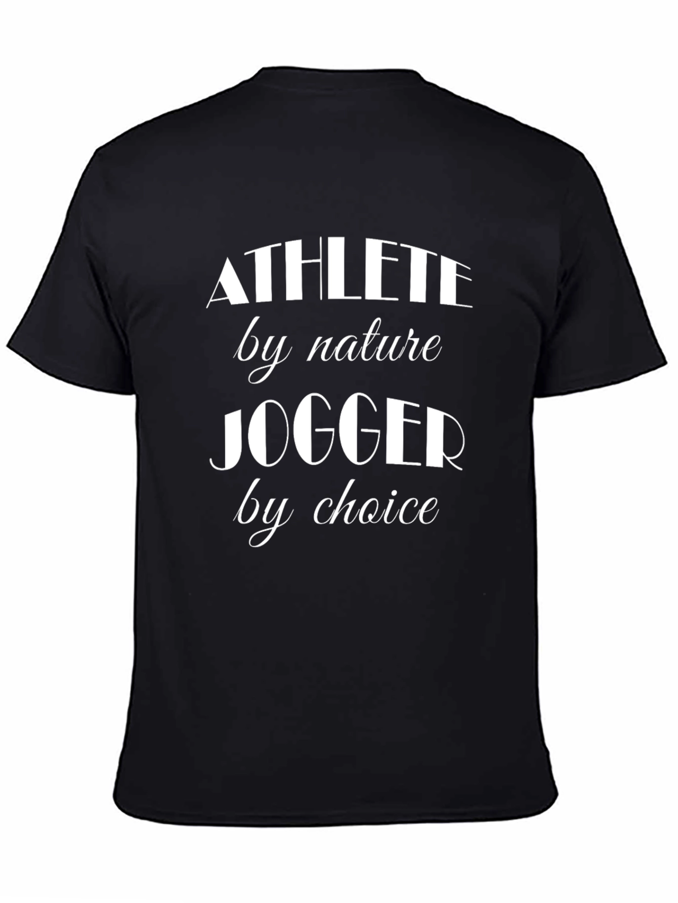 Athlete Jogger T-Shirt - Black Casual Tee