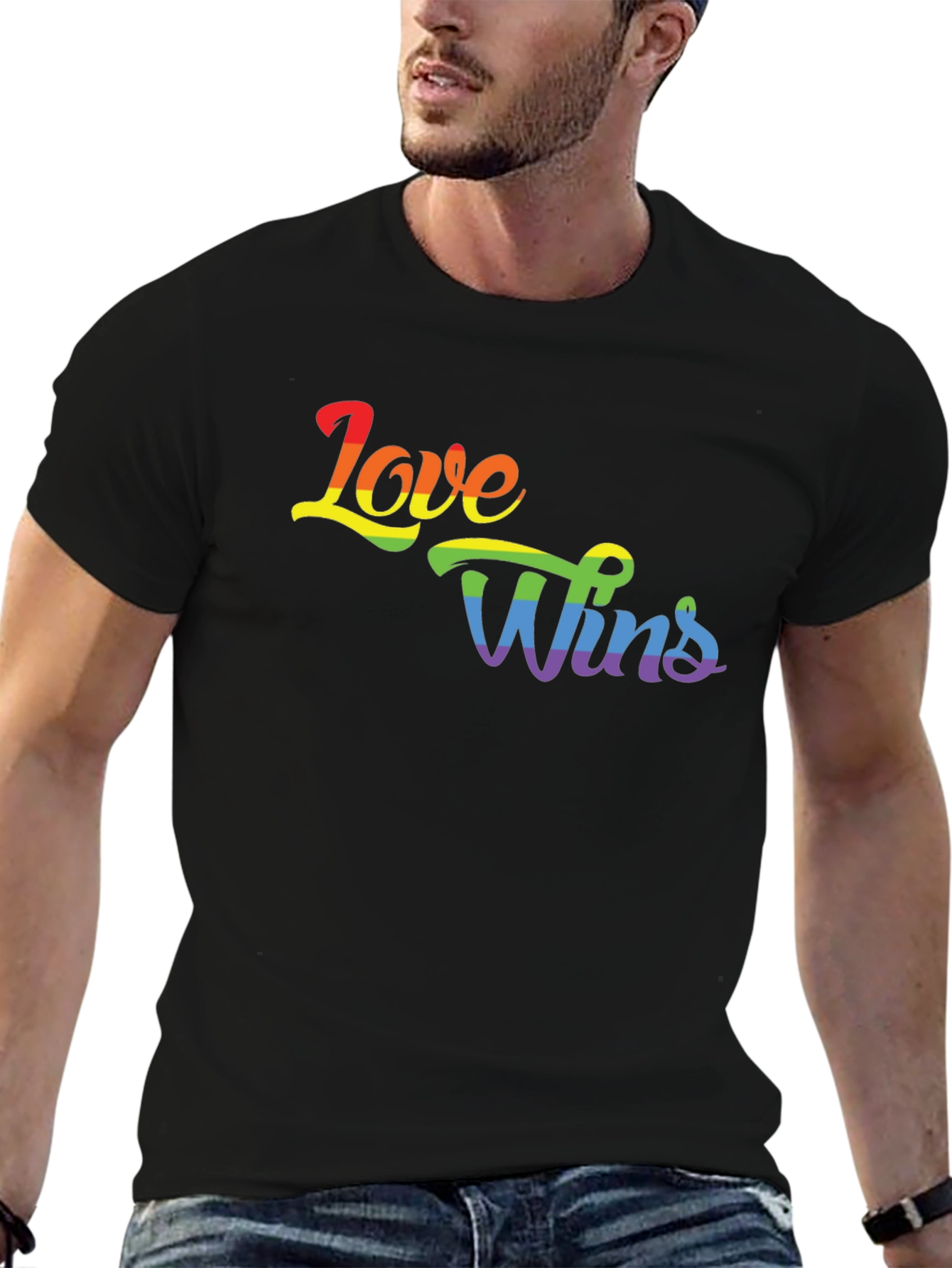Love Wins Rainbow Graphic Tee - Pride Shirt
