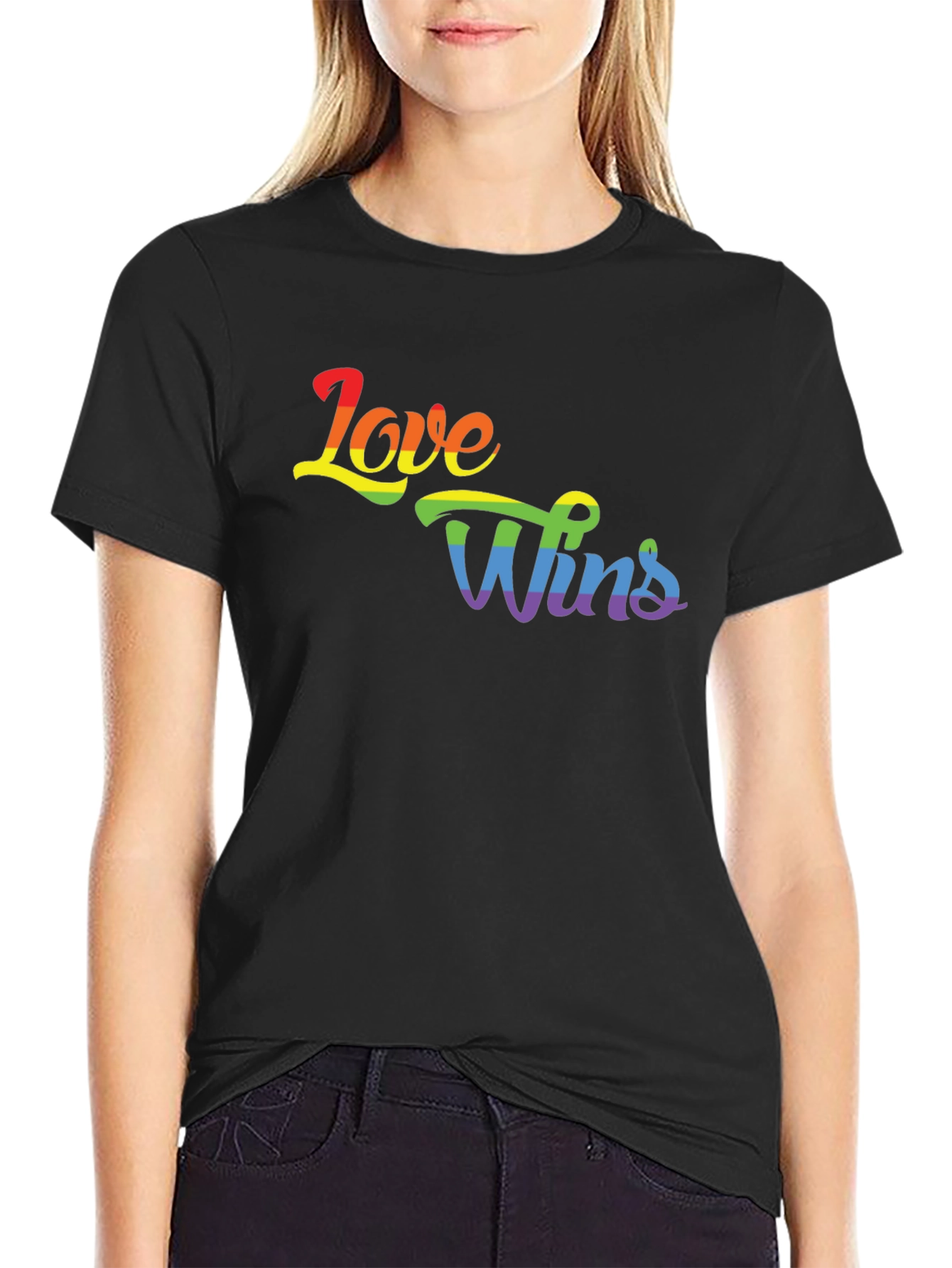 Love Wins Rainbow Graphic Tee - Pride Shirt
