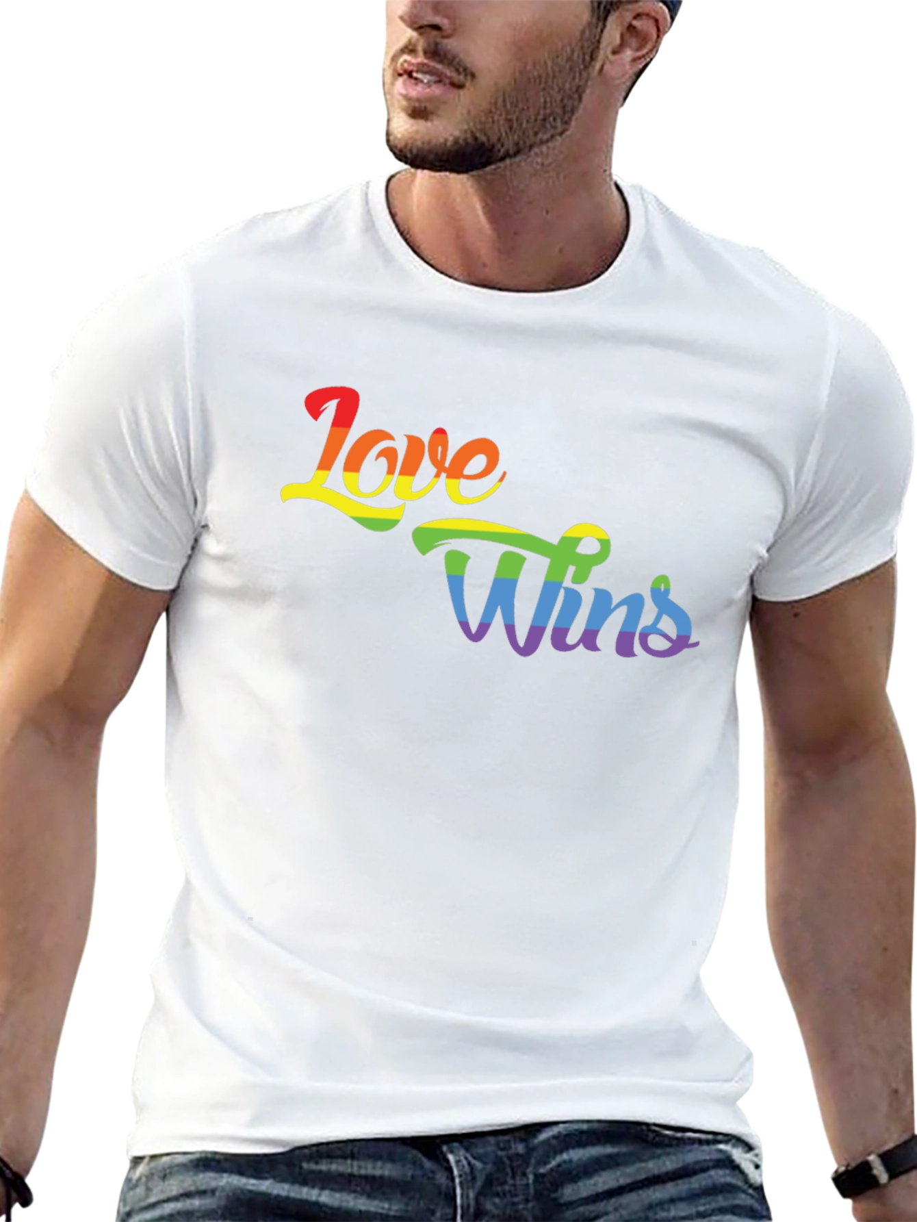 Love Wins Rainbow Graphic Tee - Pride Shirt