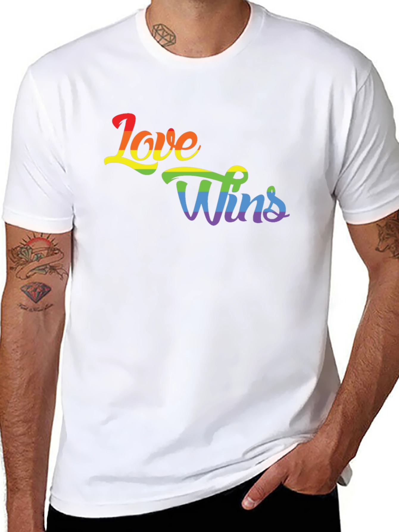 Love Wins Rainbow Graphic Tee - Pride Shirt