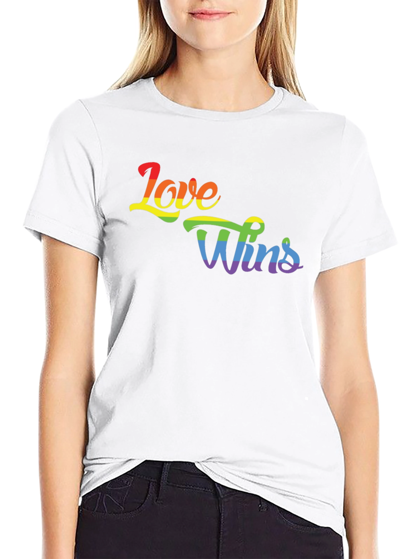 Love Wins Rainbow Graphic Tee - Pride Shirt