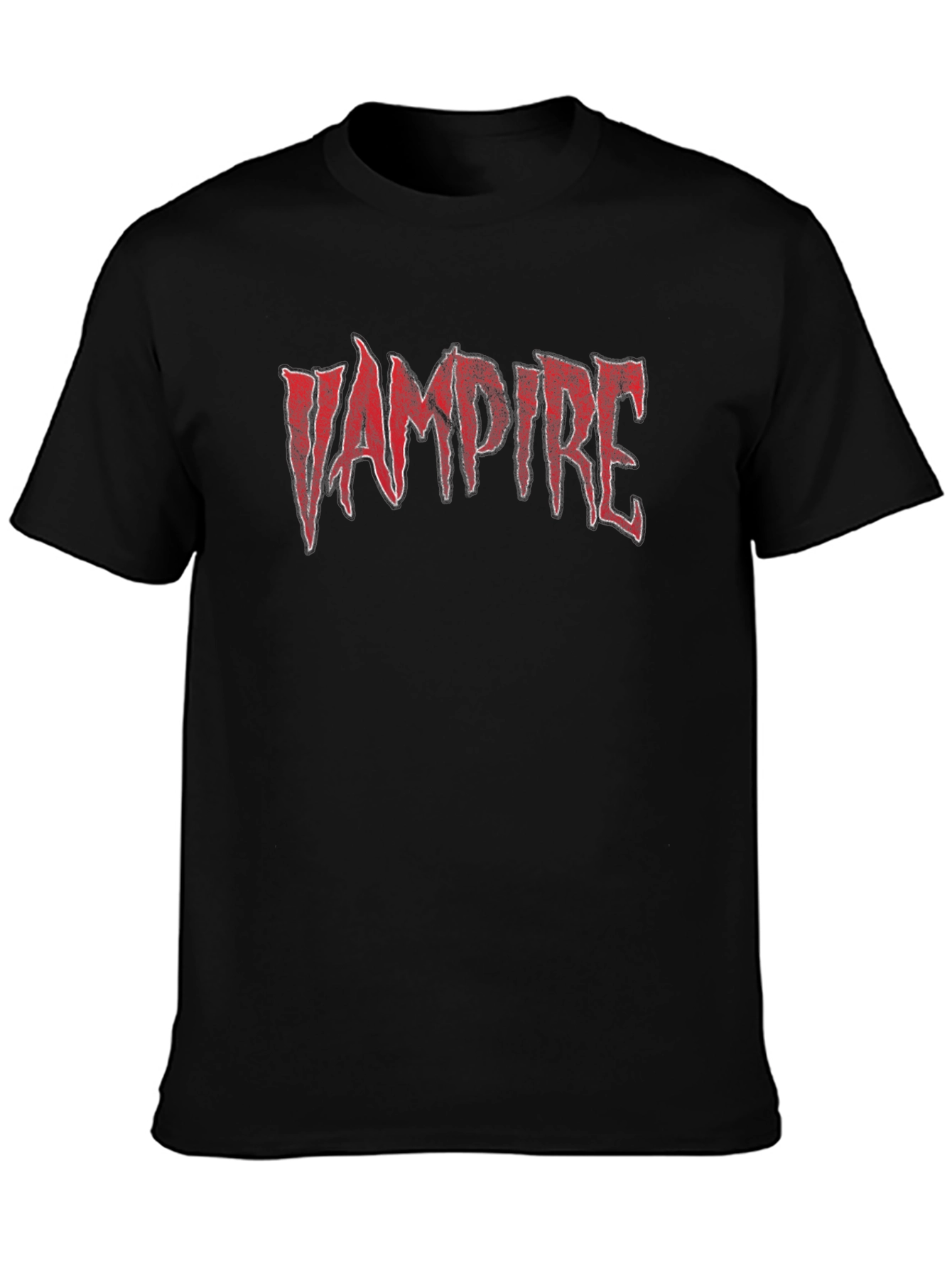 Vampire Graphic T-Shirt - Edgy Red Design on Black