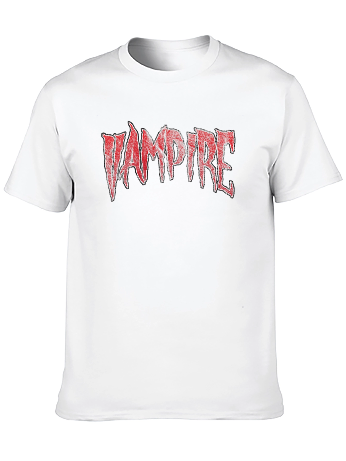 Vampire Graphic T-Shirt - Edgy Red Design on Black