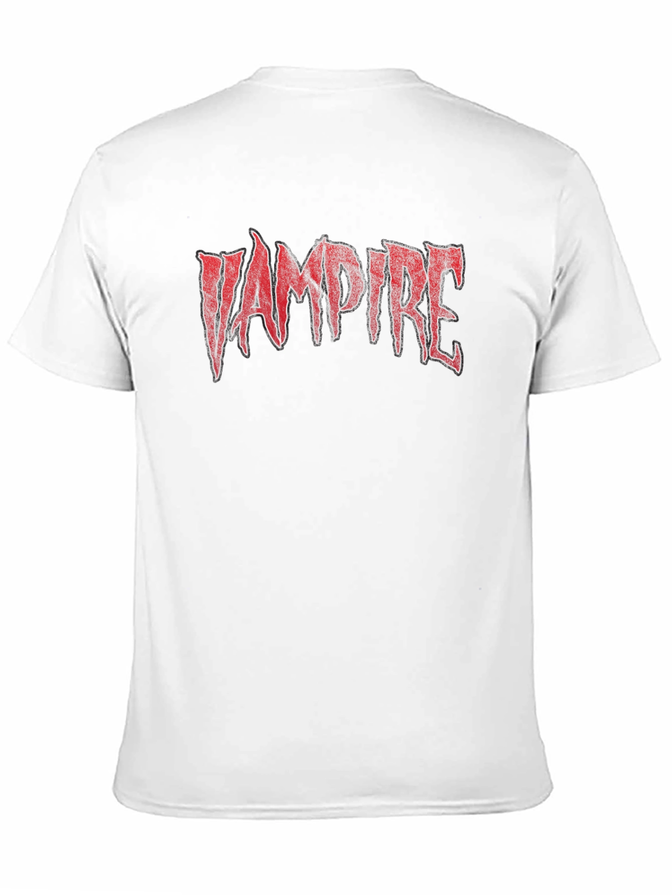 Vampire Graphic T-Shirt - Edgy Red Design on Black
