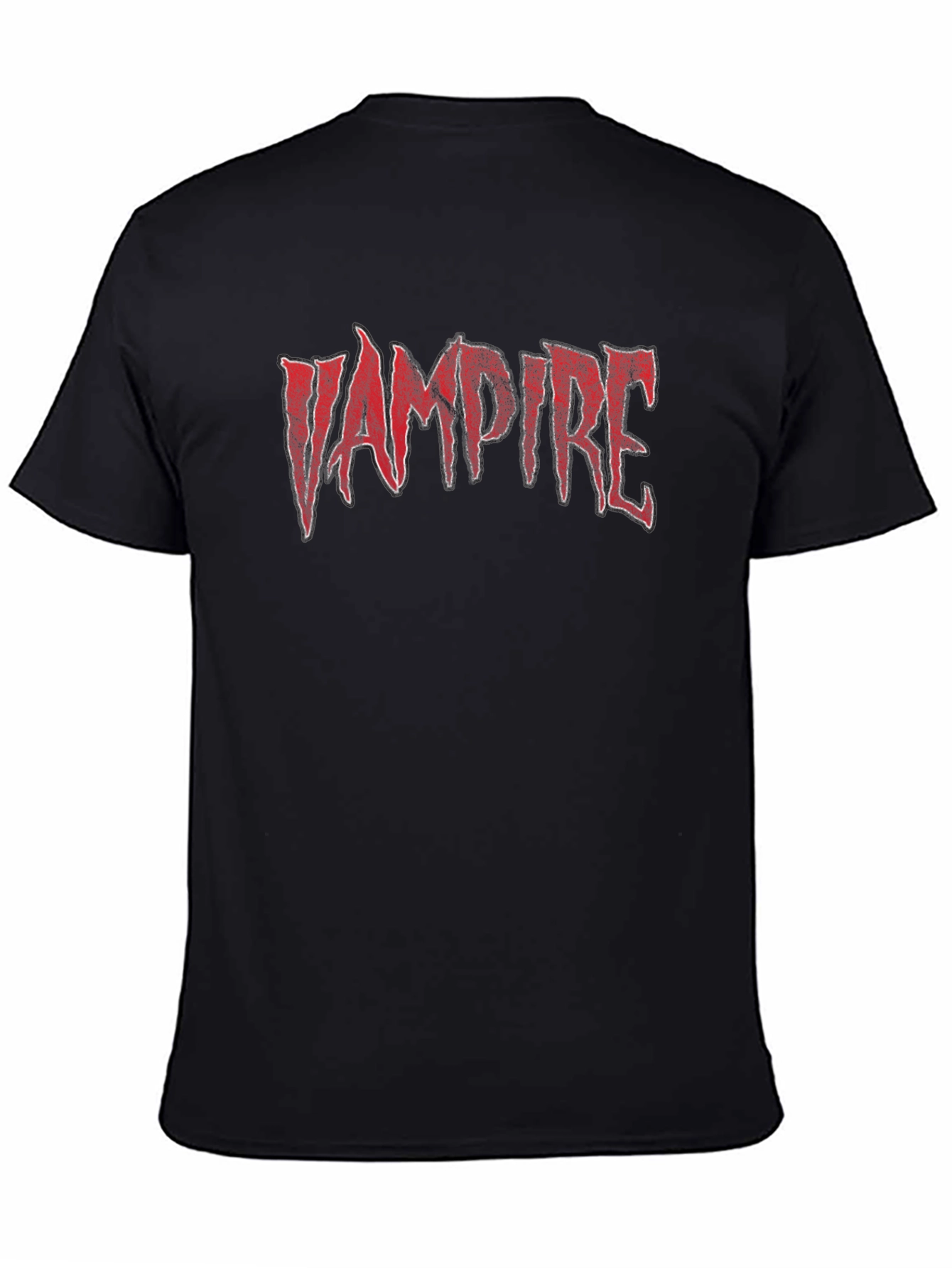 Vampire Graphic T-Shirt - Edgy Red Design on Black