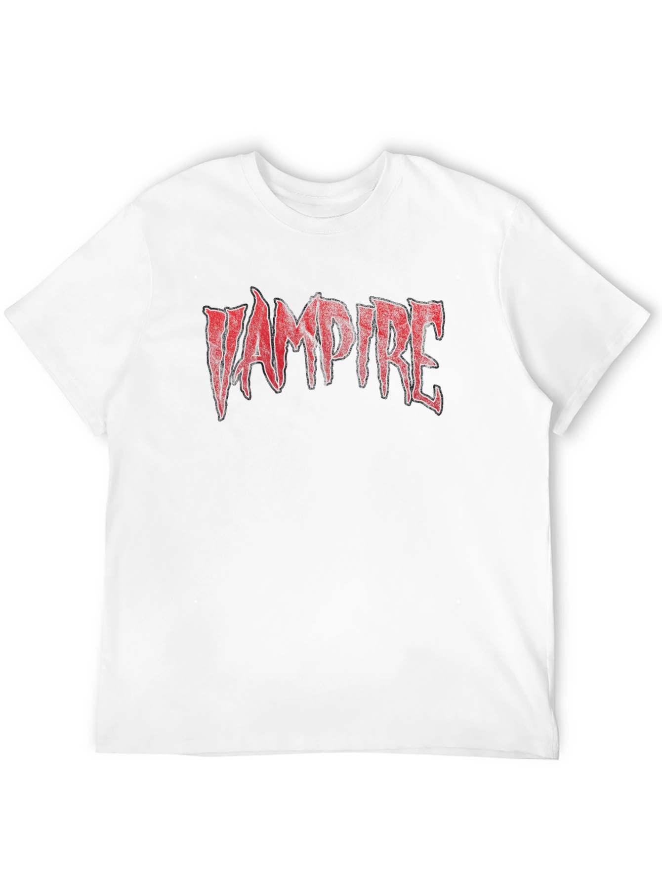 Vampire Graphic T-Shirt - Edgy Red Design on Black