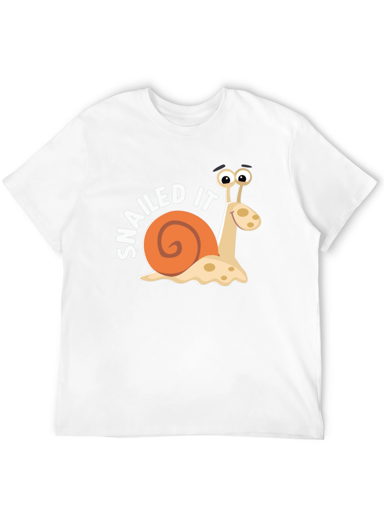 Snailed It Snail Cartoon Black T-Shirt
