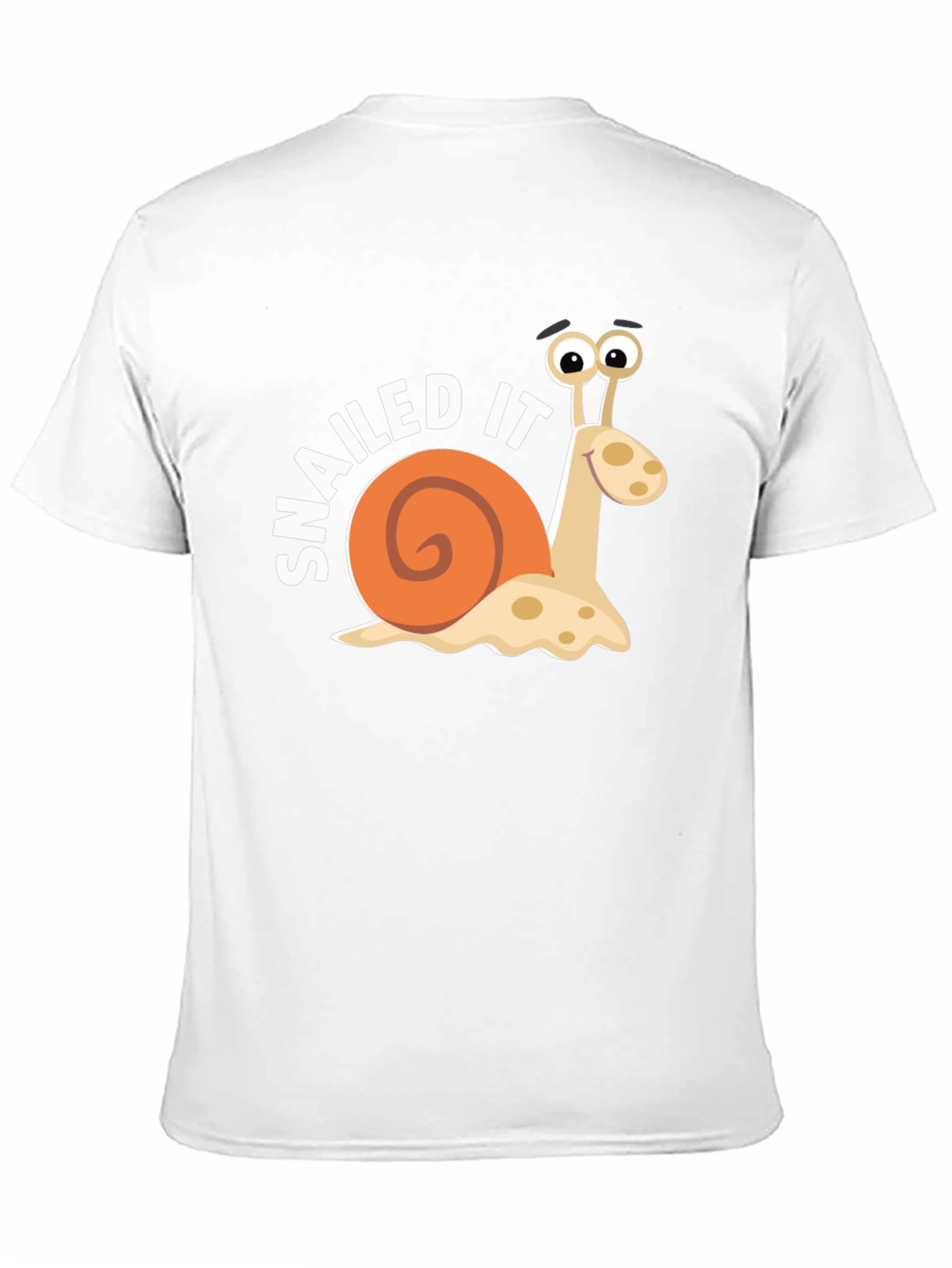 Snailed It Snail Cartoon Black T-Shirt