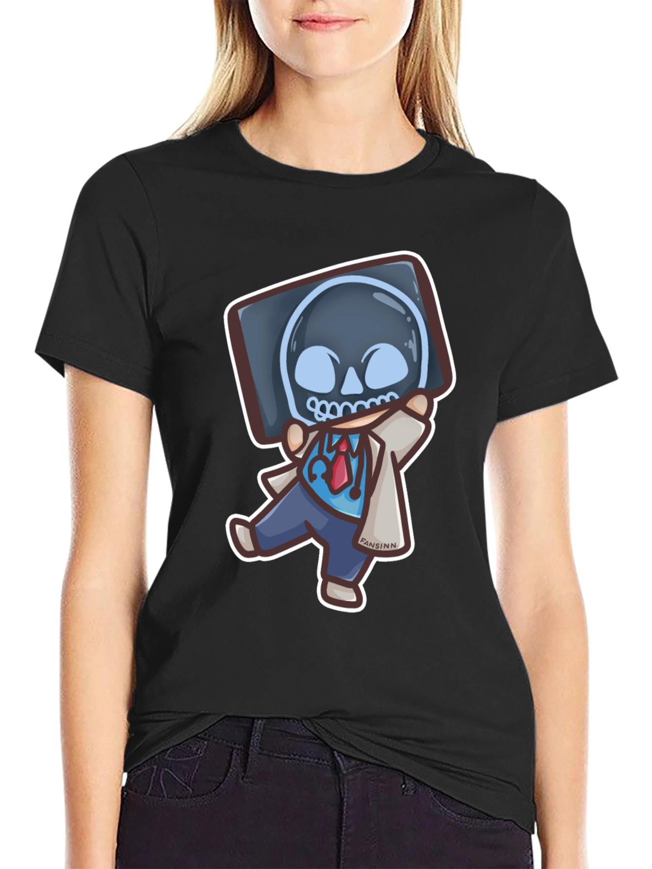 Funny Doctor X-Ray Skull T-Shirt