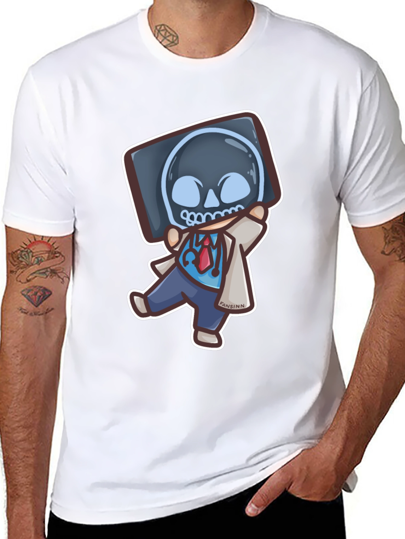 Funny Doctor X-Ray Skull T-Shirt