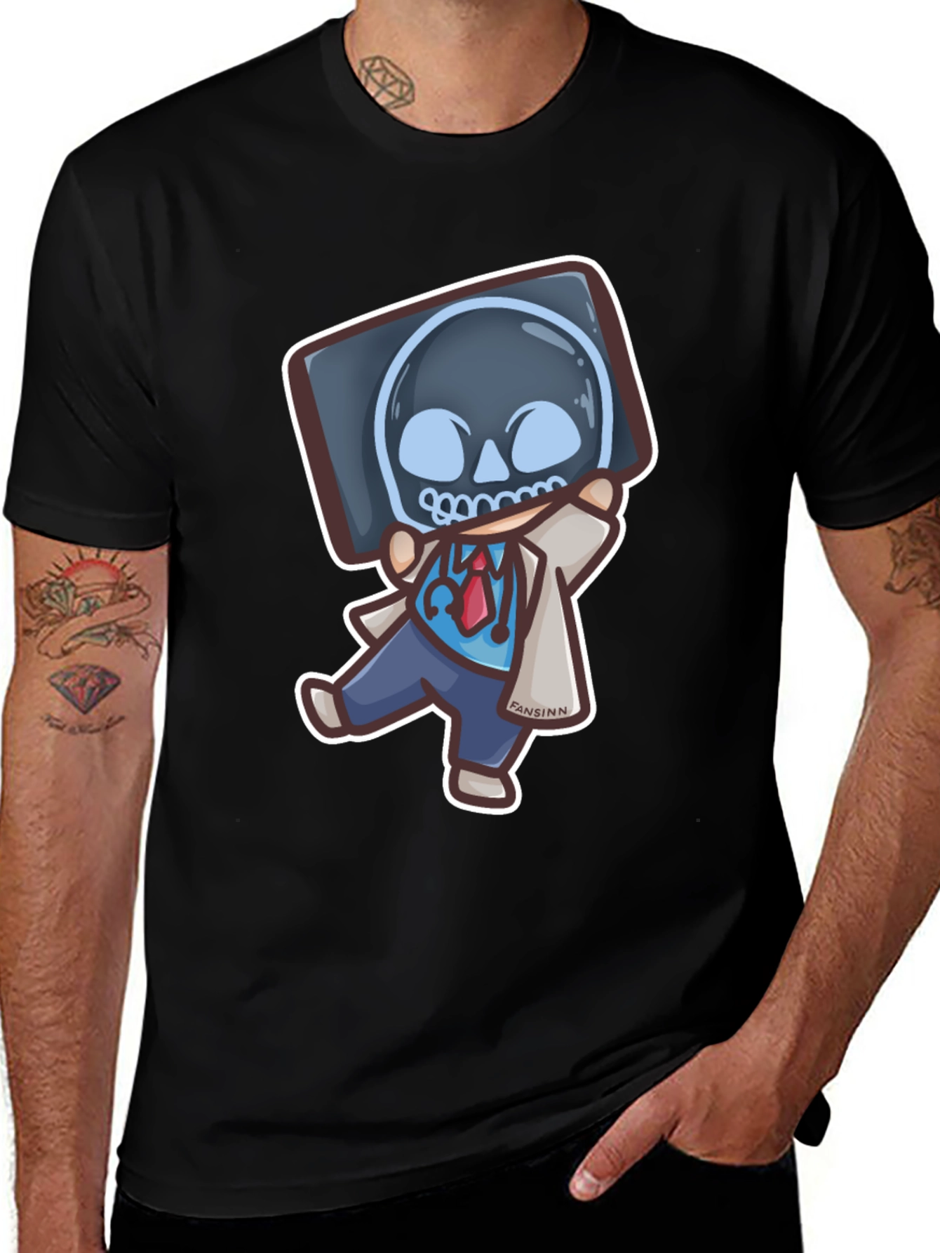 Funny Doctor X-Ray Skull T-Shirt