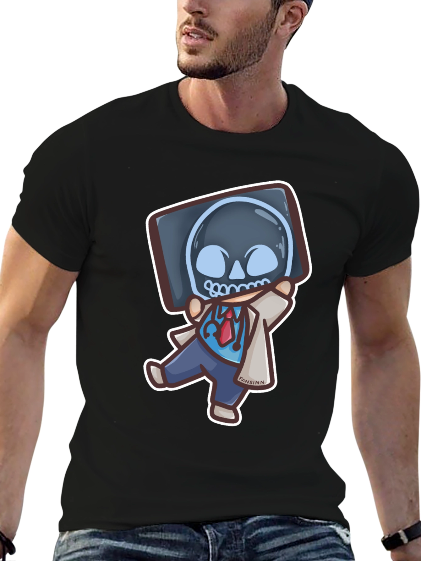 Funny Doctor X-Ray Skull T-Shirt
