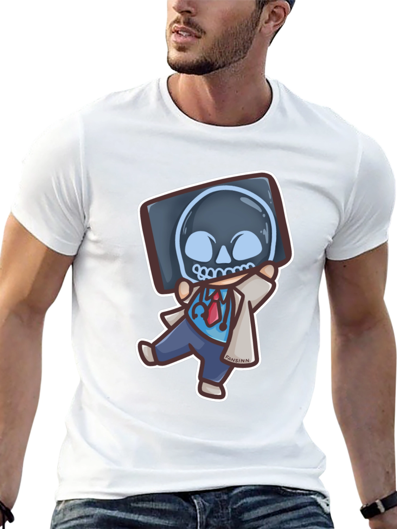 Funny Doctor X-Ray Skull T-Shirt