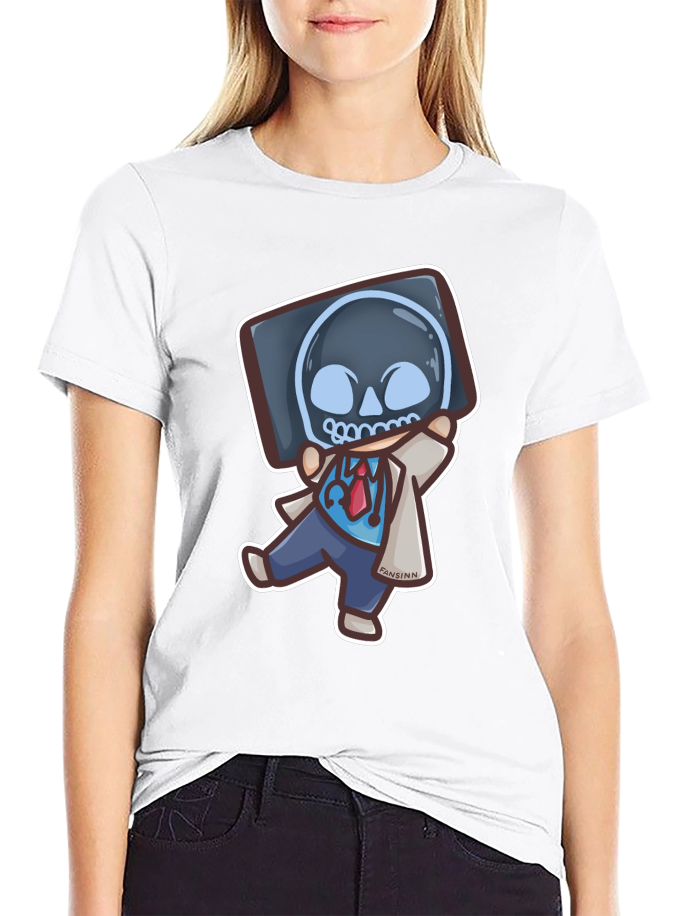 Funny Doctor X-Ray Skull T-Shirt