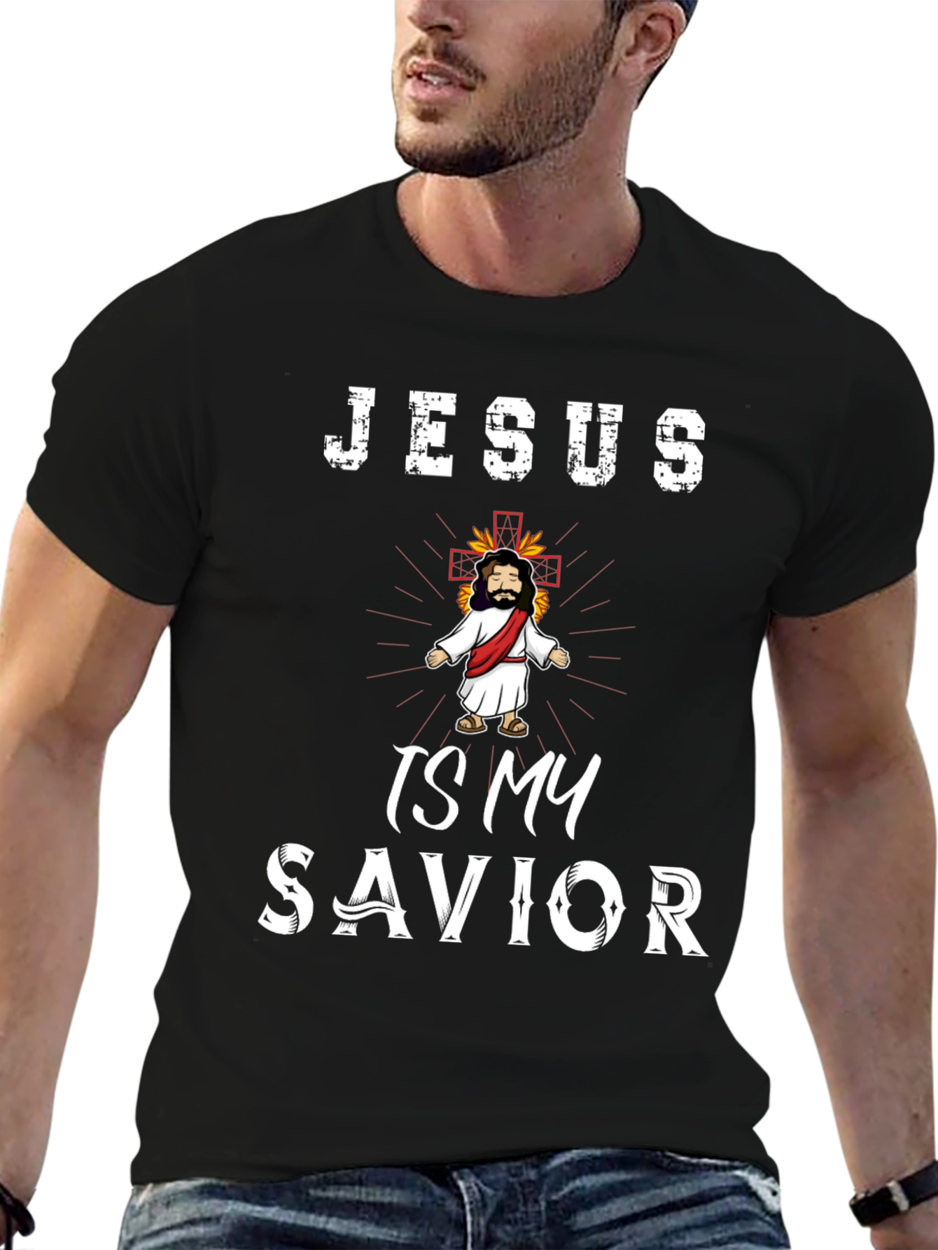 Jesus is My Savior Black T-Shirt