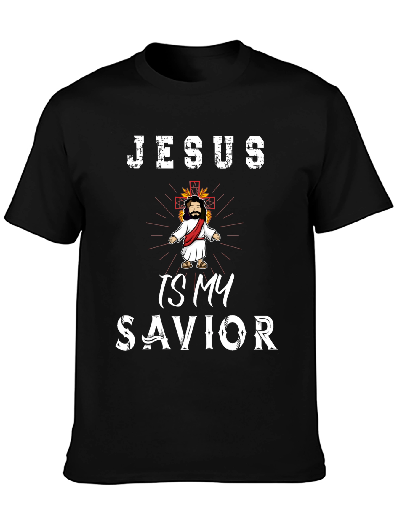 Jesus is My Savior Black T-Shirt