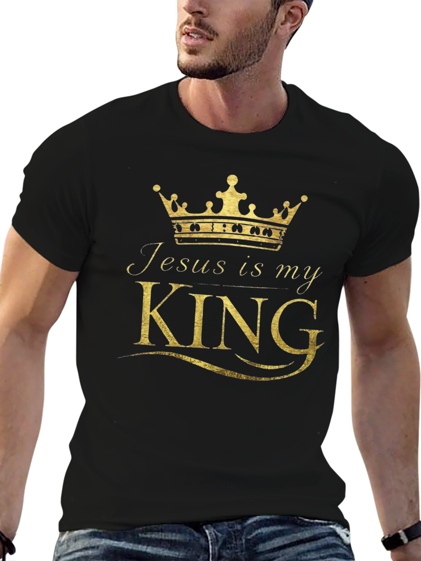 Jesus is My King Black T-Shirt