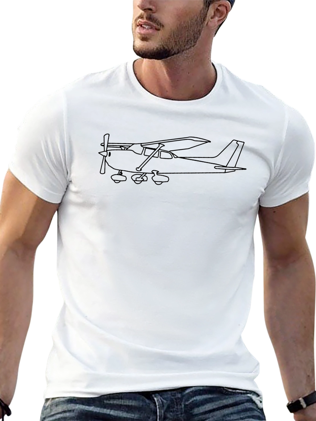 Airplane Graphic T-Shirt - Casual Comfort