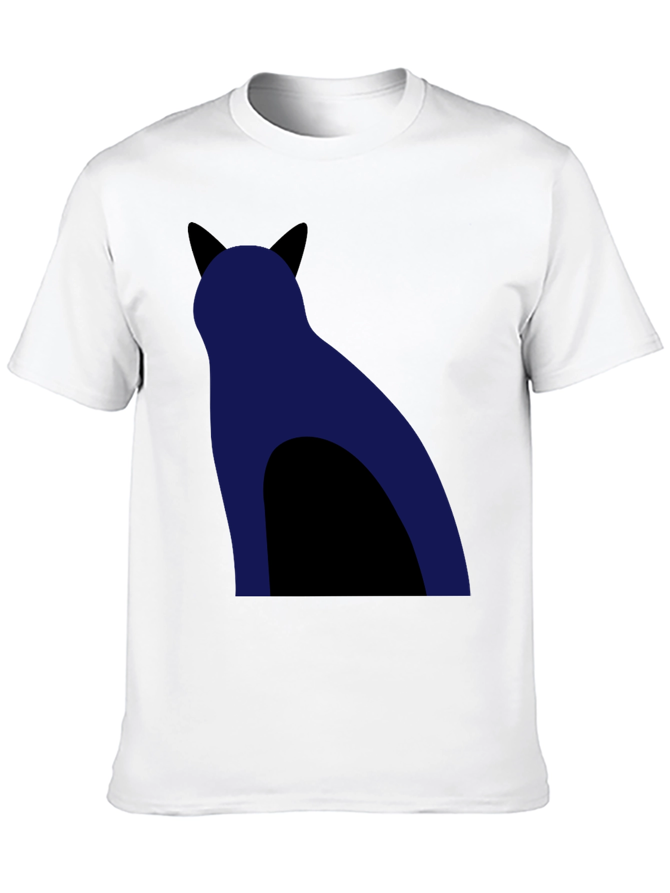 Cool Cat Silhouette Graphic Tee - Black