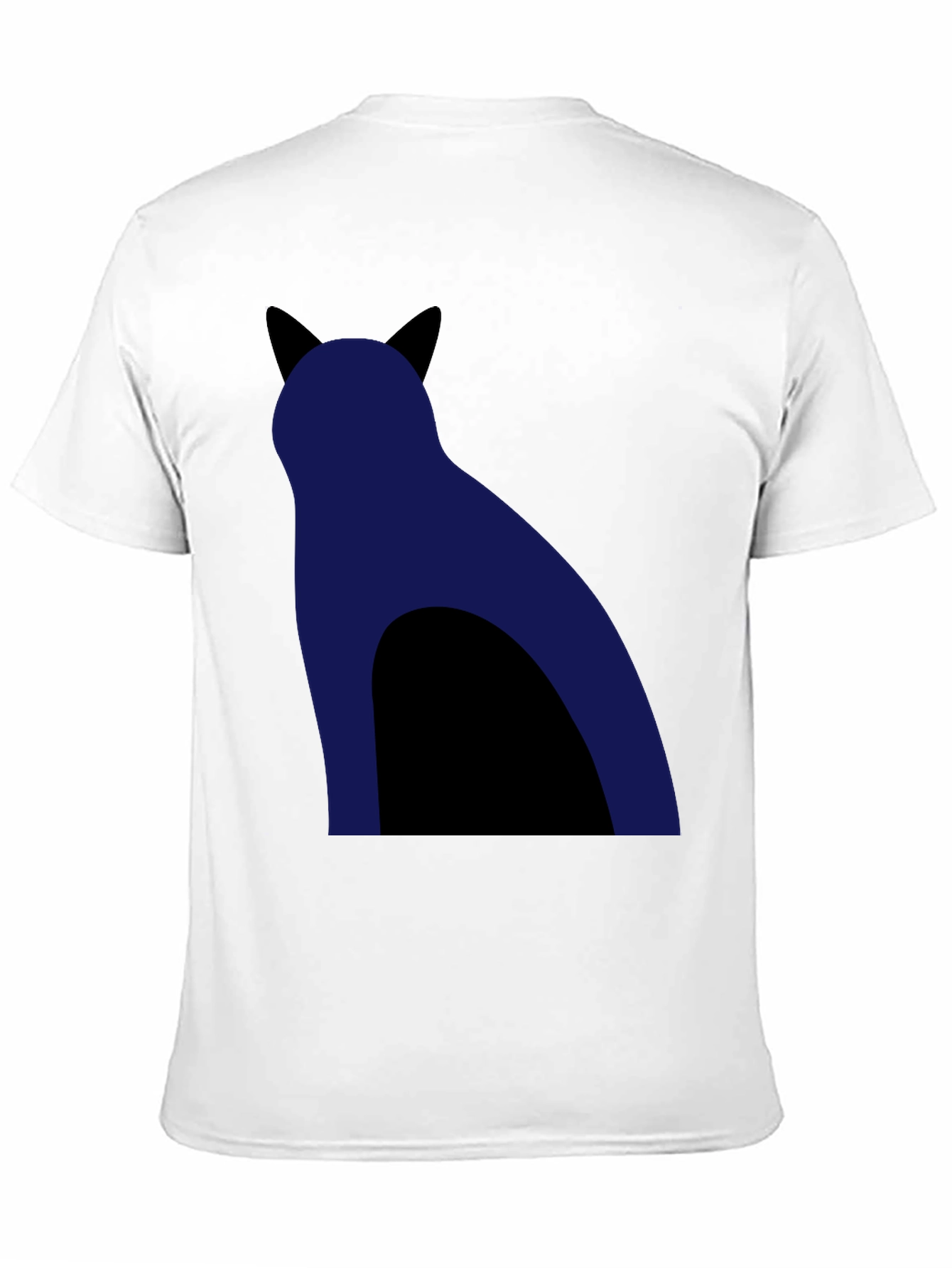 Cool Cat Silhouette Graphic Tee - Black