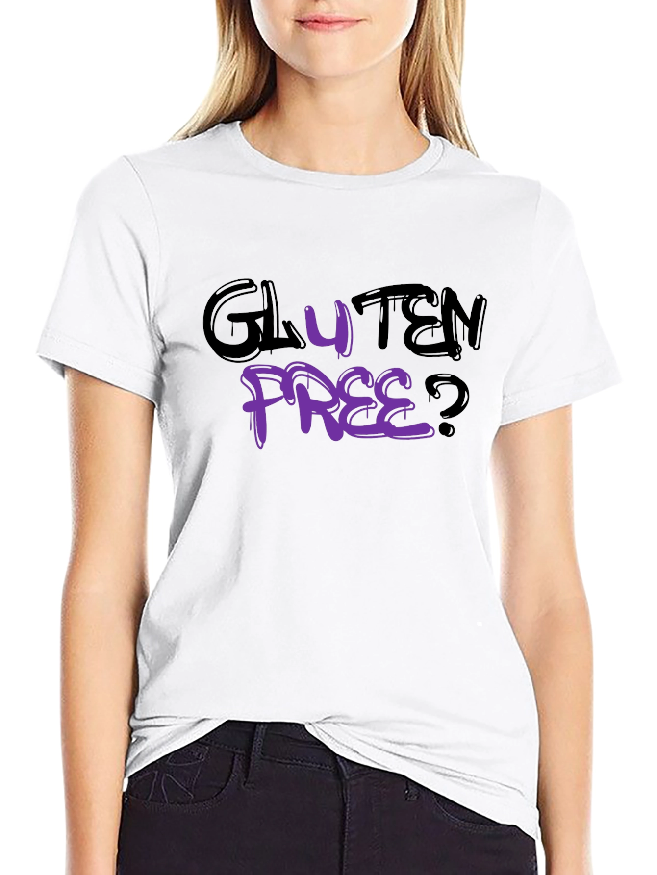 Gluten Free? Graphic Black T-Shirt