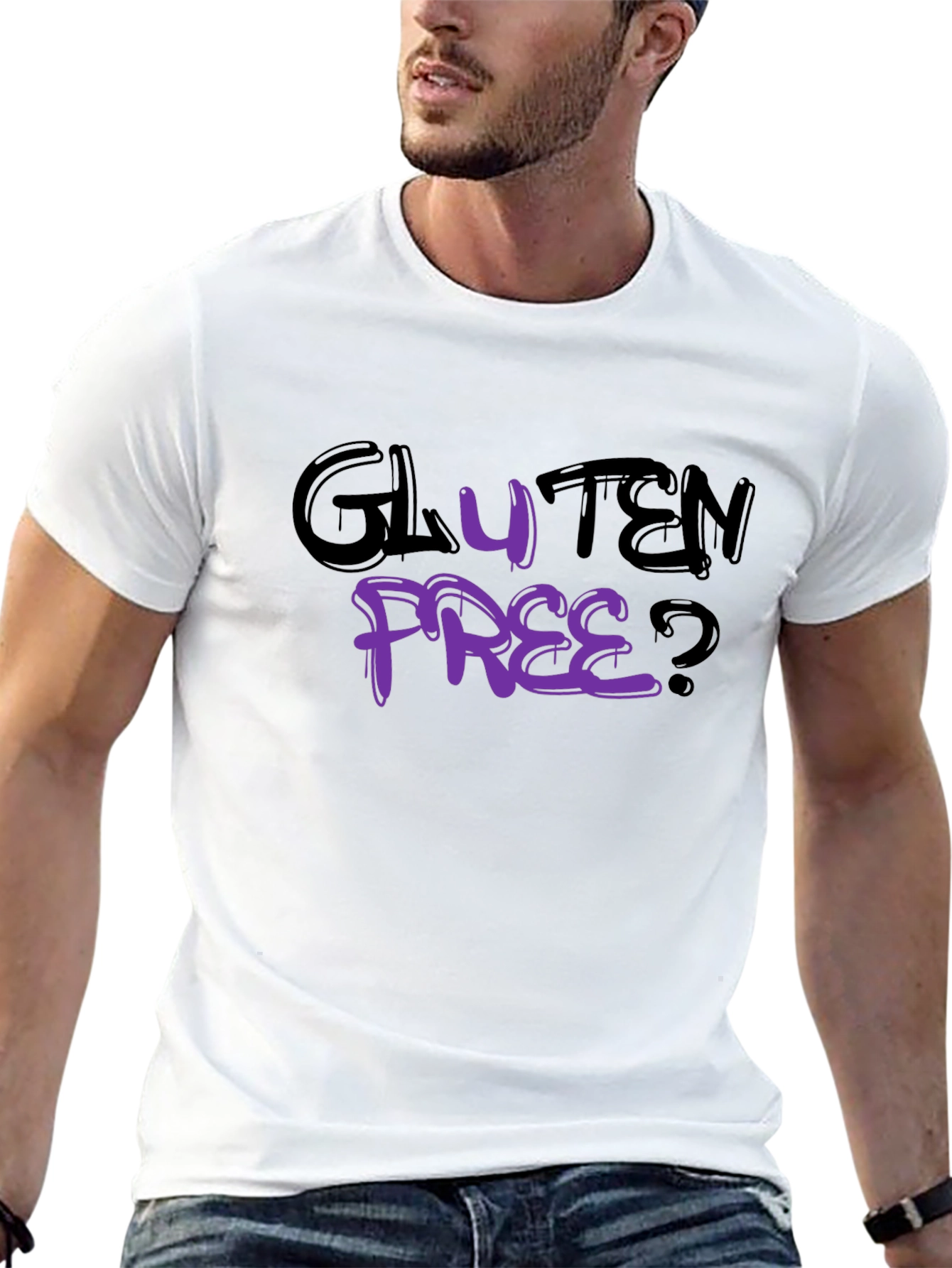 Gluten Free? Graphic Black T-Shirt