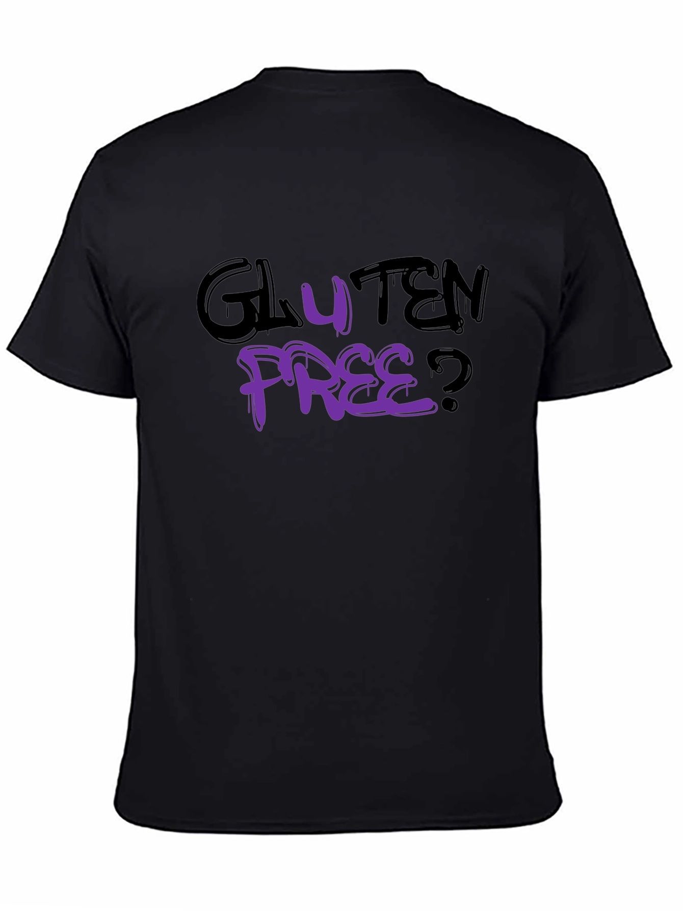 Gluten Free? Graphic Black T-Shirt