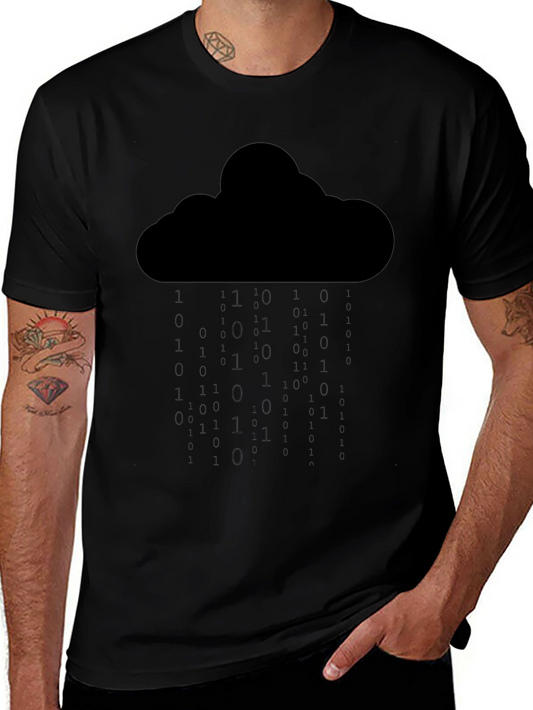 Cloud Binary Rain T-Shirt