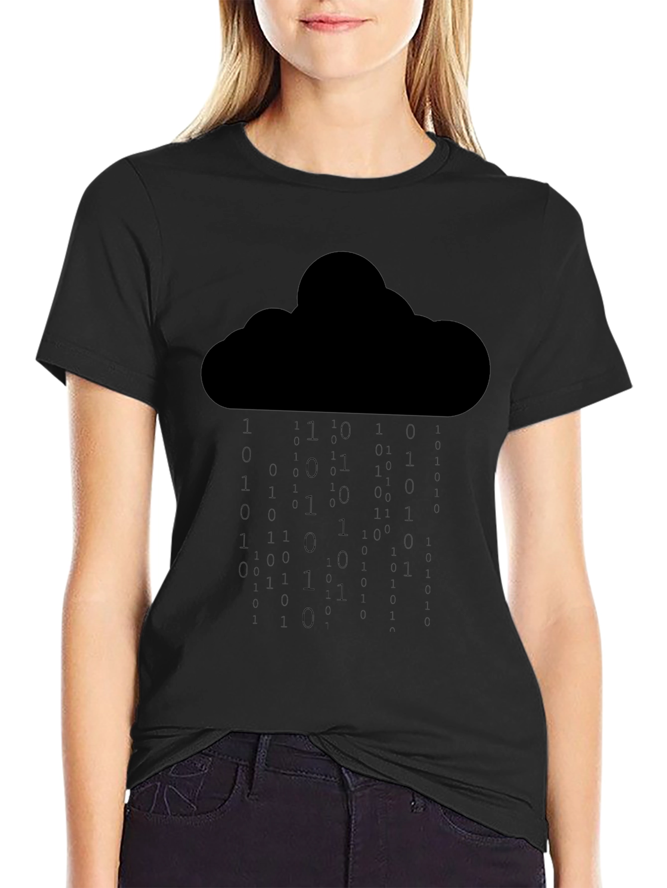Cloud Binary Rain T-Shirt