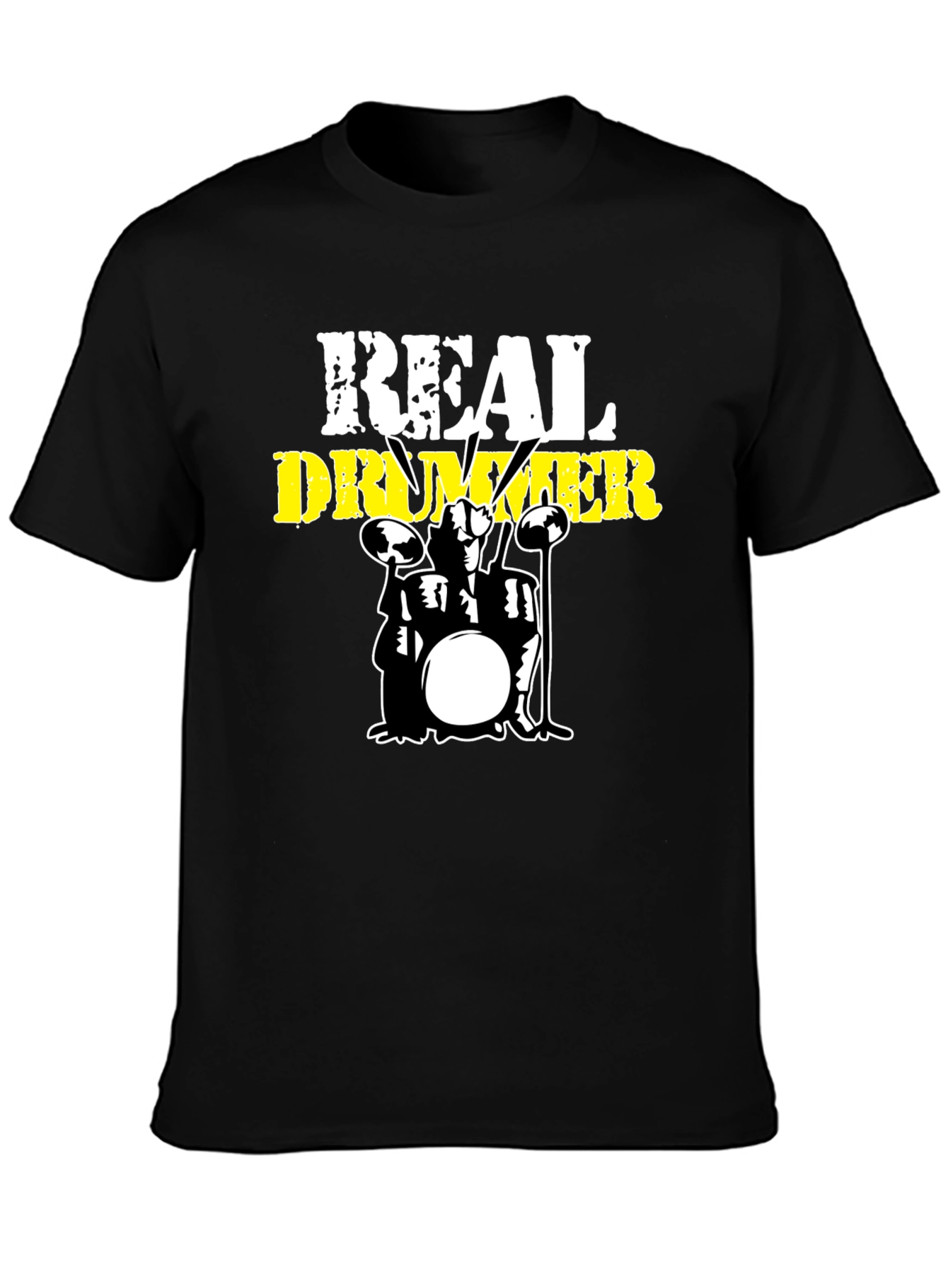 Real Drummer Black T-Shirt