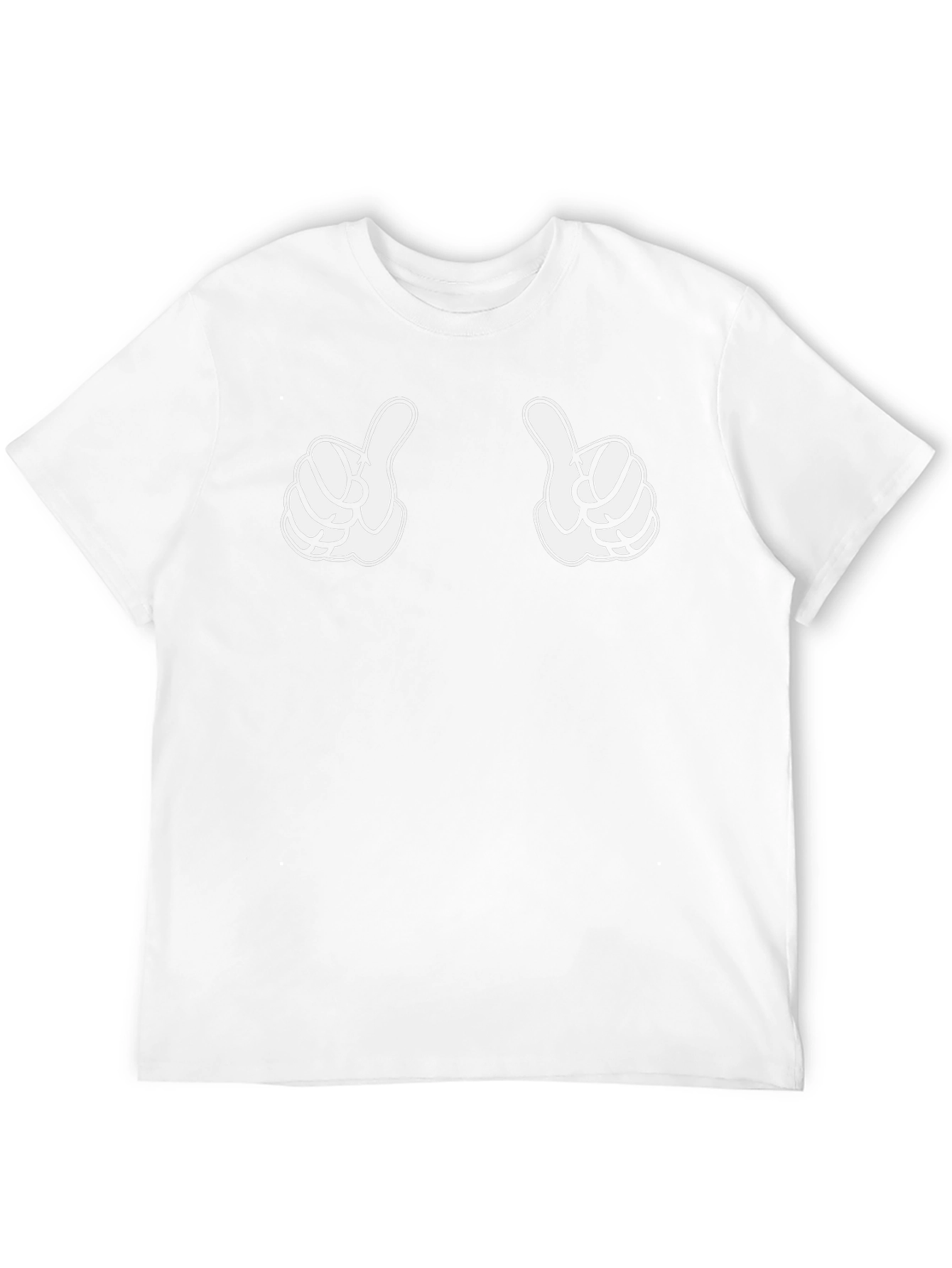 Thumbs Up Graphic Print Black T-Shirt