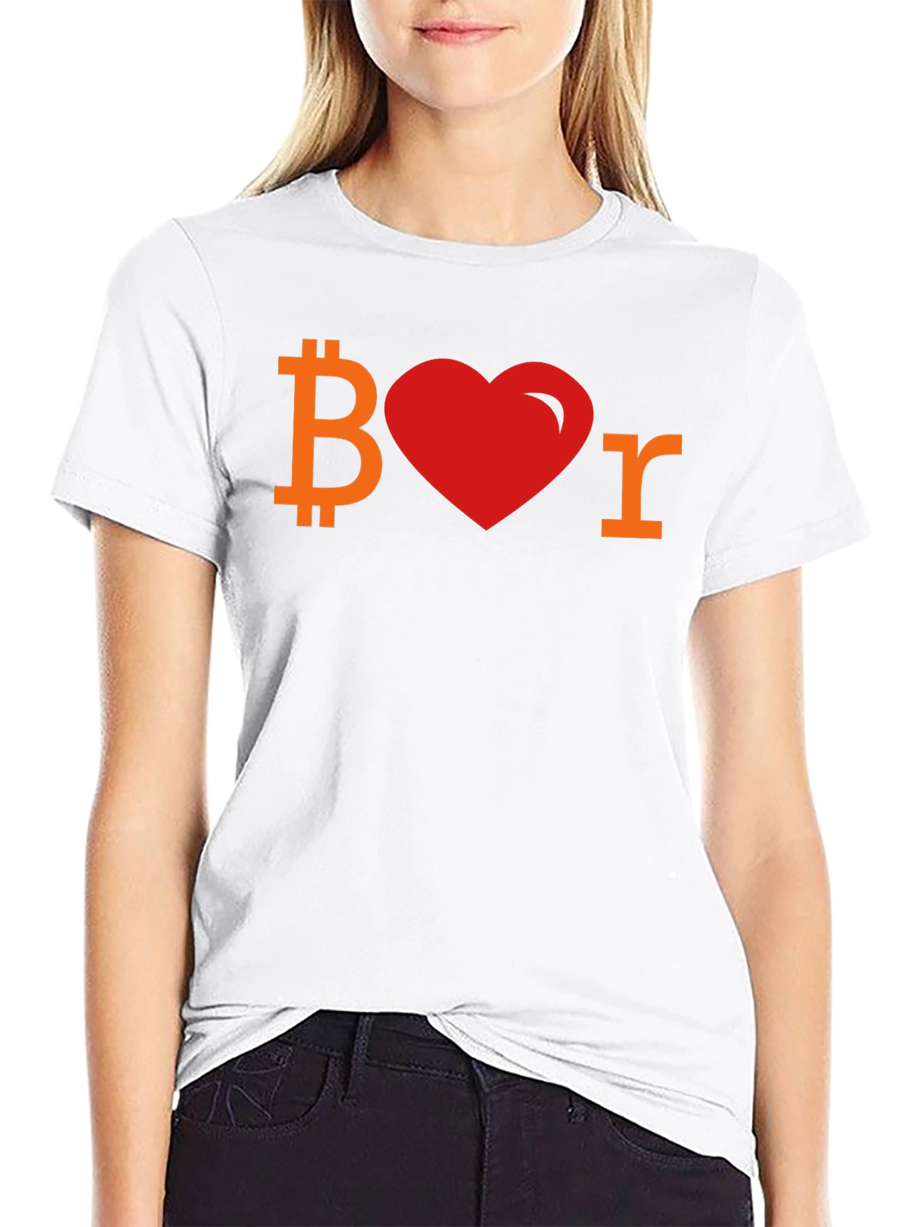 Bitcoin Lover Tee - Crypto Heart Shirt