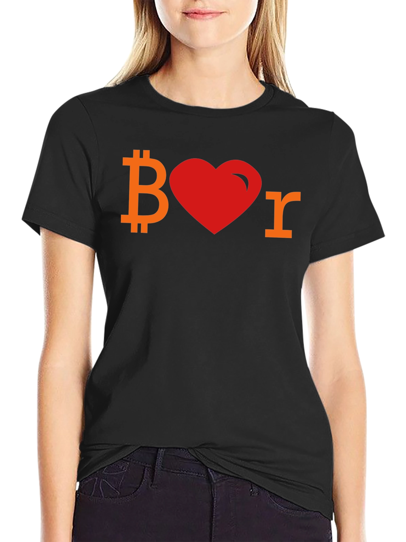 Bitcoin Lover Tee - Crypto Heart Shirt