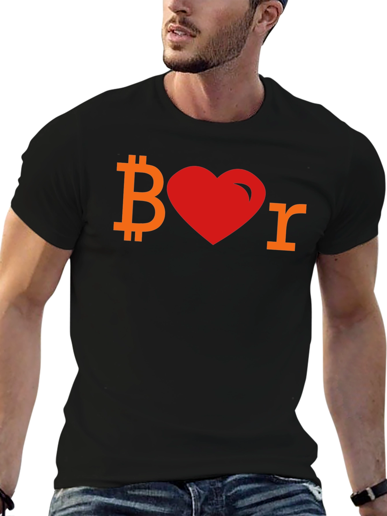 Bitcoin Lover Tee - Crypto Heart Shirt