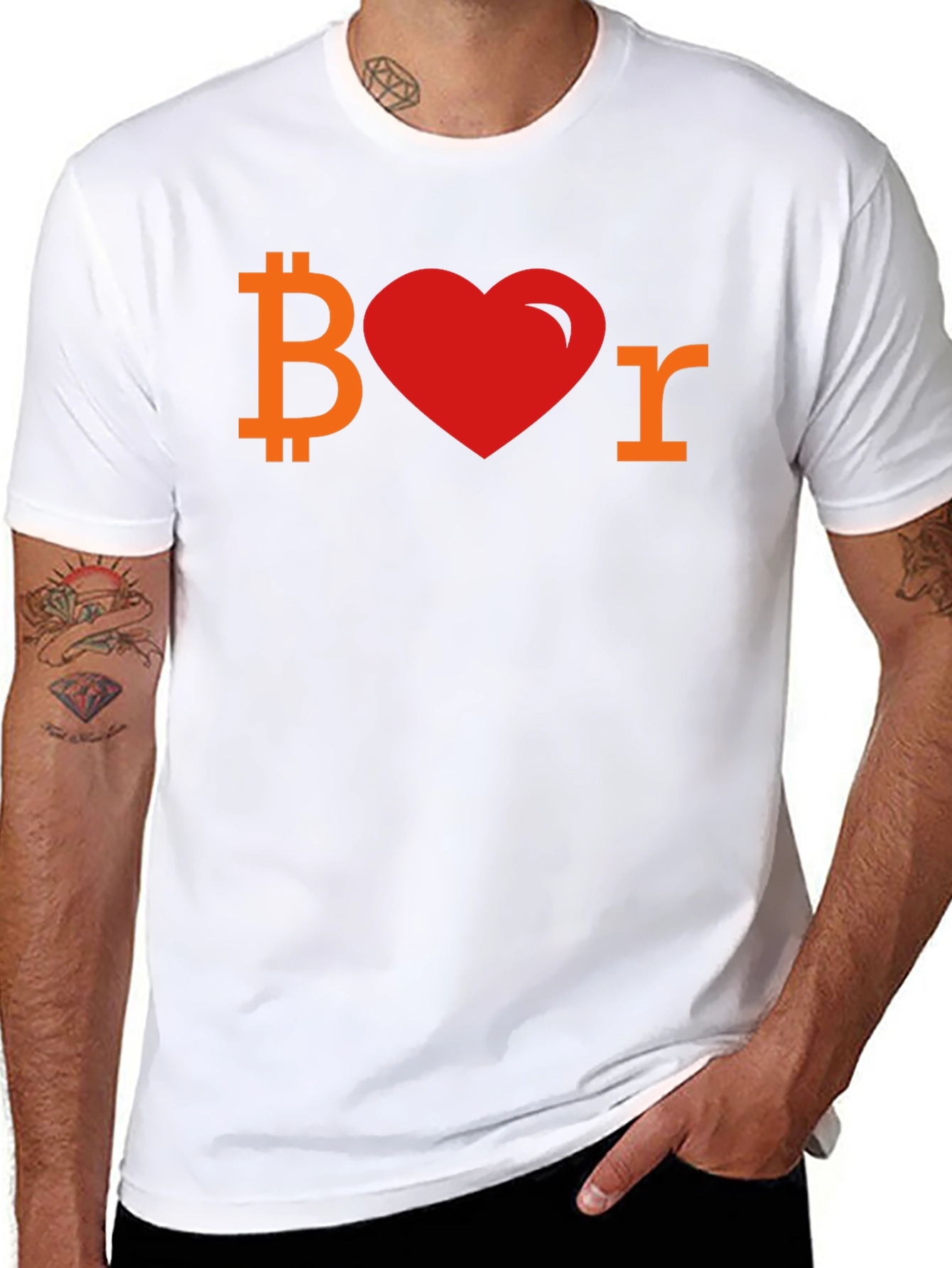 Bitcoin Lover Tee - Crypto Heart Shirt