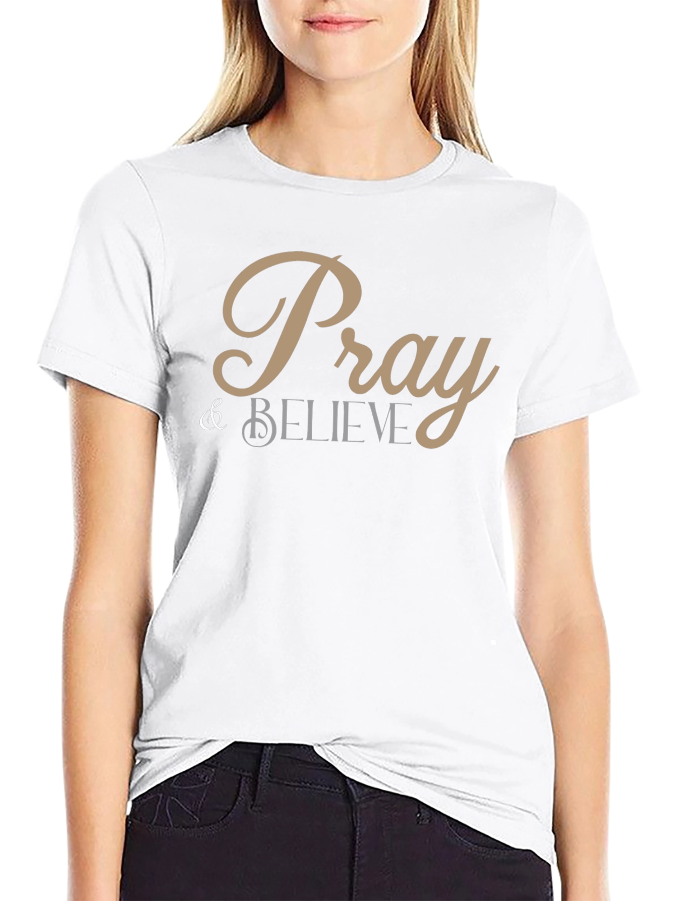 Pray & Believe Black Graphic Tee