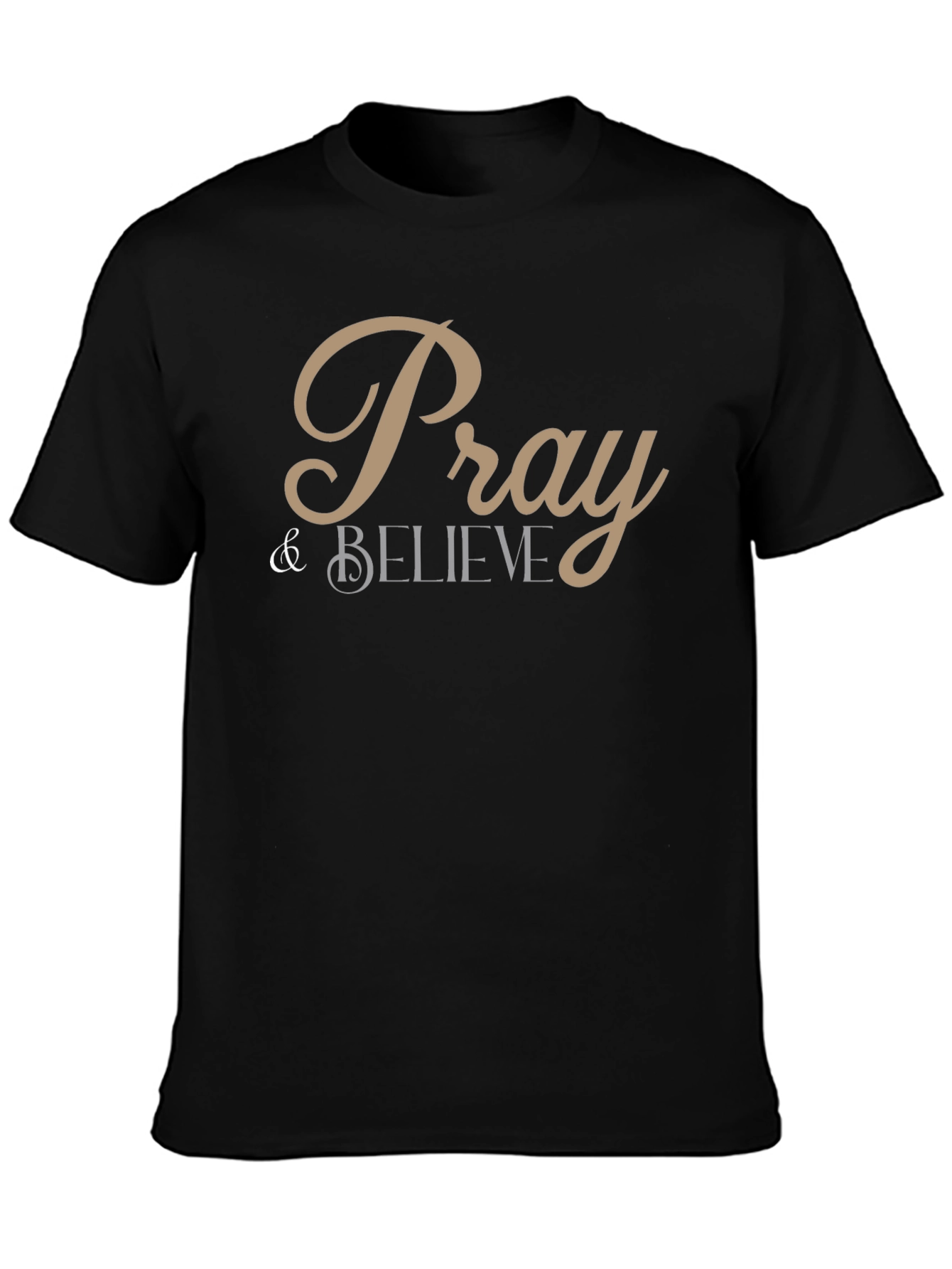 Pray & Believe Black Graphic Tee