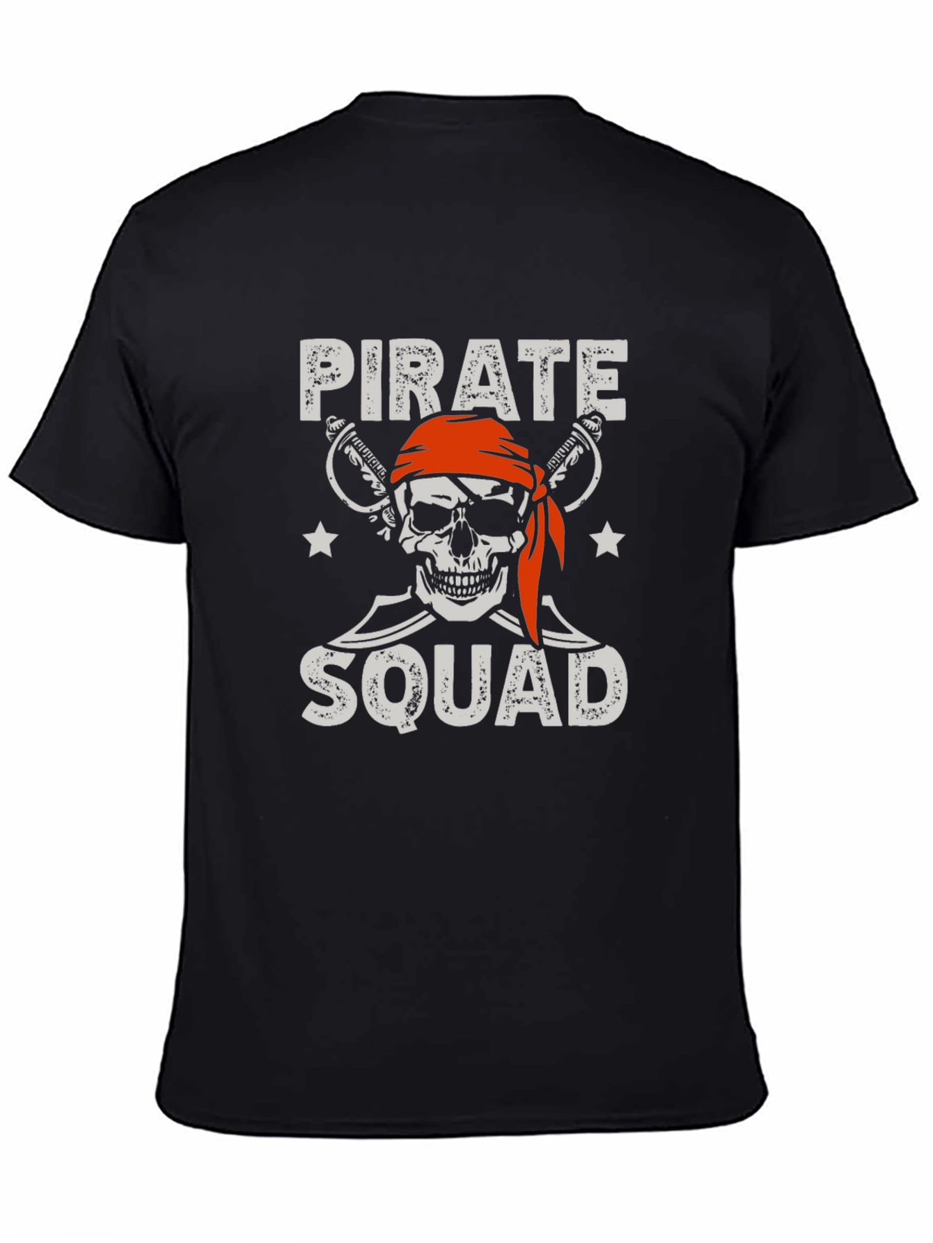 Pirate Squad Graphic T-Shirt - Black Crew Neck Tee