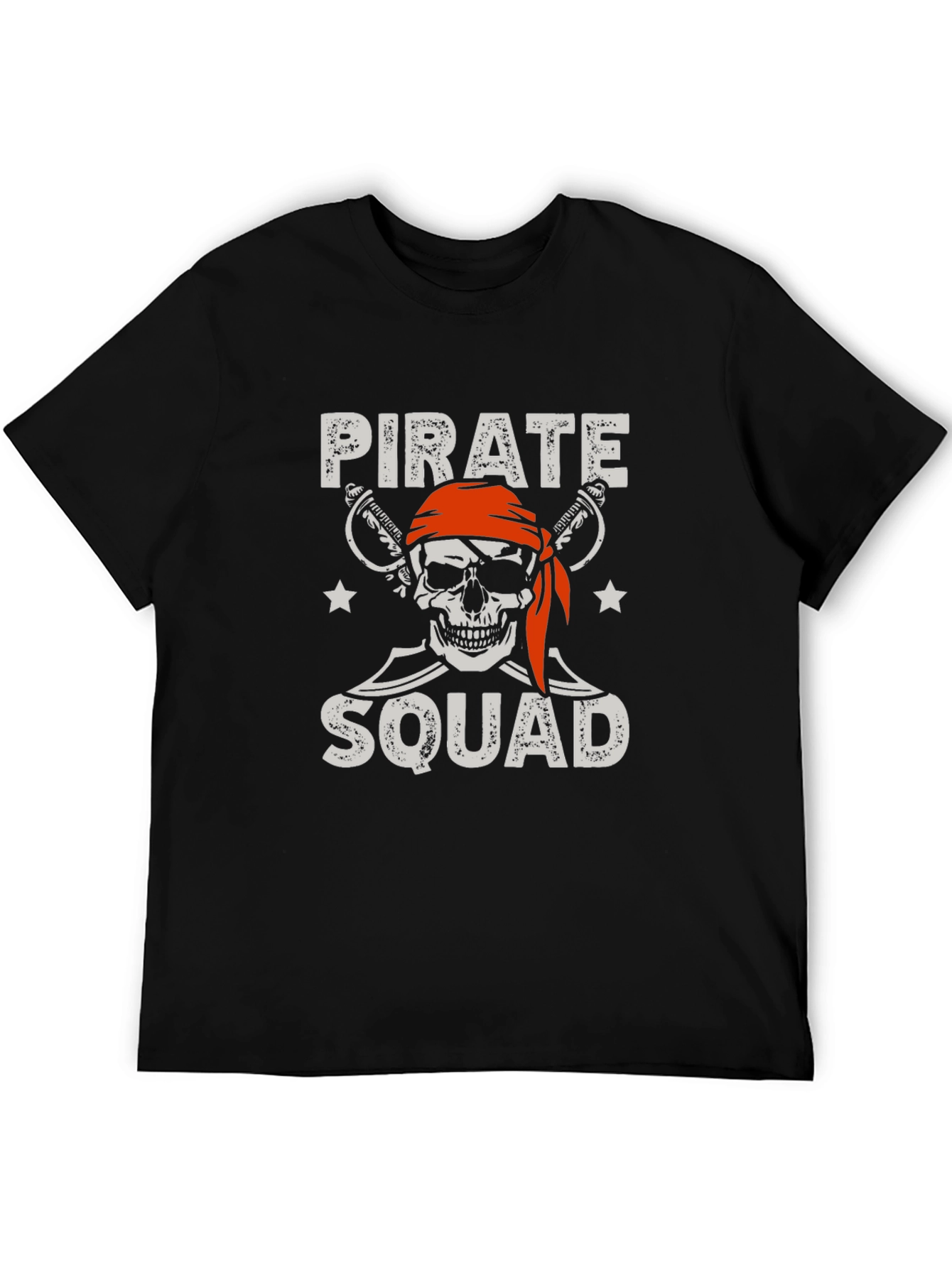 Pirate Squad Graphic T-Shirt - Black Crew Neck Tee