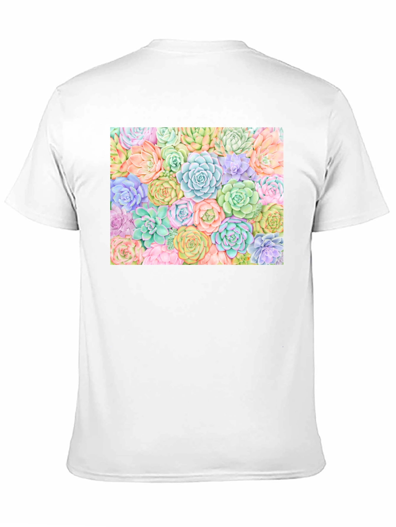 Succulent Print Black Tee