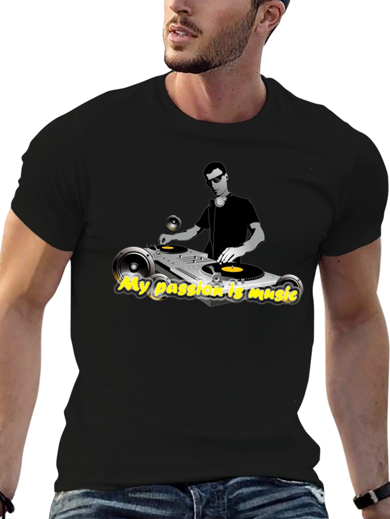 DJ Turntable Music Lover Graphic Tee