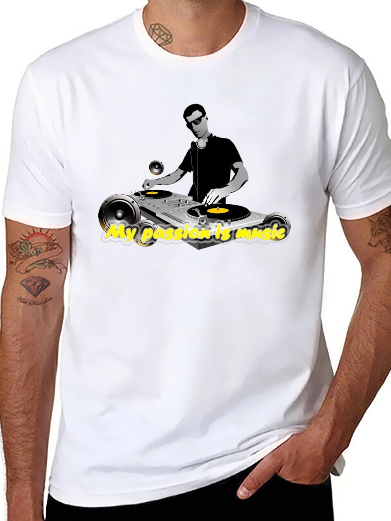 DJ Turntable Music Lover Graphic Tee