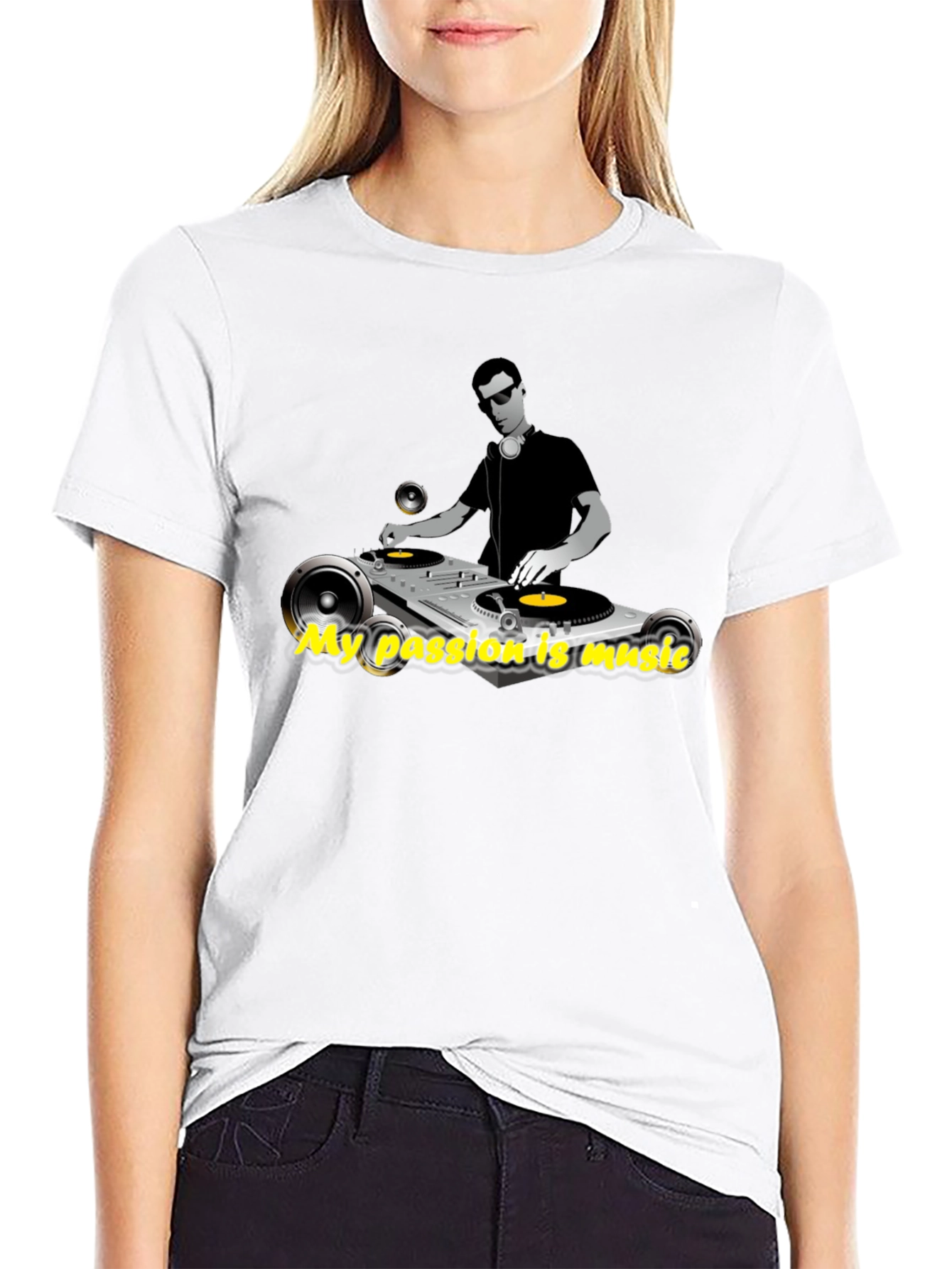 DJ Turntable Music Lover Graphic Tee