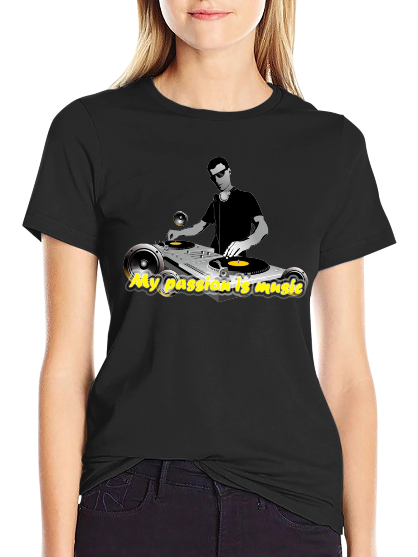 DJ Turntable Music Lover Graphic Tee